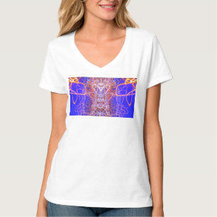 青い宇宙に2ハート  Tシャツ