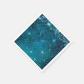 青い宇宙の星空 スタンダードカクテルナプキン (角)