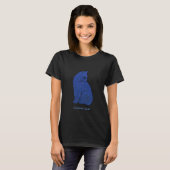 青い宇宙の猫 Tシャツ (正面フル)