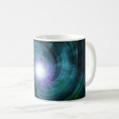 青い宇宙回転 コーヒーマグカップ (正面右)