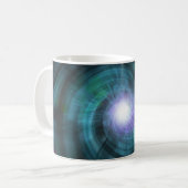 青い宇宙回転 コーヒーマグカップ (正面左)