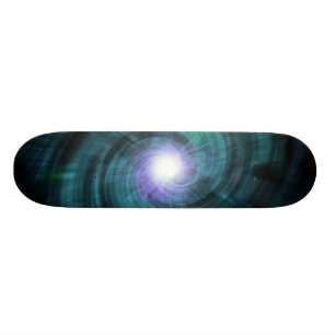 青い宇宙回転 スケートボード