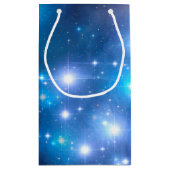 青い宇宙星 + あなたのアイディア スモールペーパーバッグ (裏面)