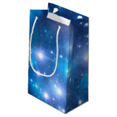 青い宇宙星 + あなたのアイディア スモールペーパーバッグ (裏面アングル)