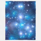 青い宇宙星 + あなたのアイディア フリースブランケット (正面)