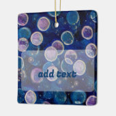 青い宇宙球体 セラミックオーナメント (左)