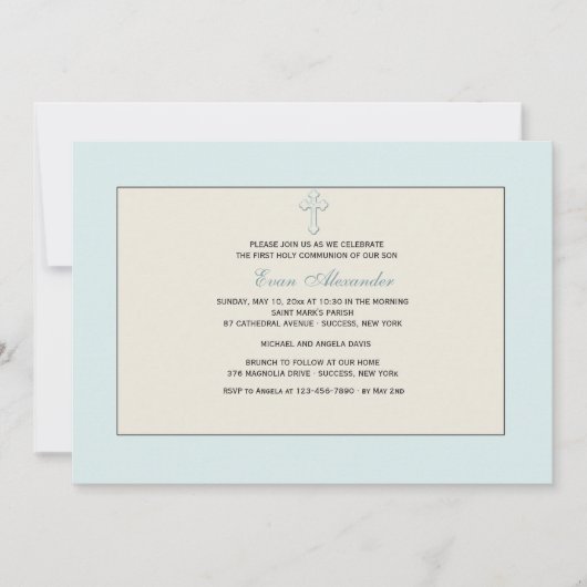 青い宗教の招待状 招待状 (正面)