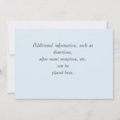 青い宗教写真カード 招待状 (裏面)