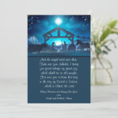 青い宗教出生5 x 7クリスマスカード シーズンカード (スタンド正面)