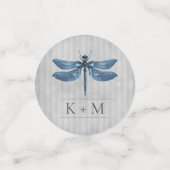 青い宝石で飾られたドラゴン結婚フライ コンフェッティ (スモール正面)