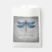 青い宝石で飾られたドラゴン結婚フライ フェイバーバッグ (正面)