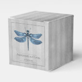 青い宝石で飾られたドラゴン結婚フライ フェイバーボックス (正面サイド)