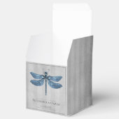 青い宝石で飾られたドラゴン結婚フライ フェイバーボックス (オープン)