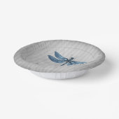 青い宝石で飾られたドラゴン結婚フライ ペーパーボウル (傾斜あり)