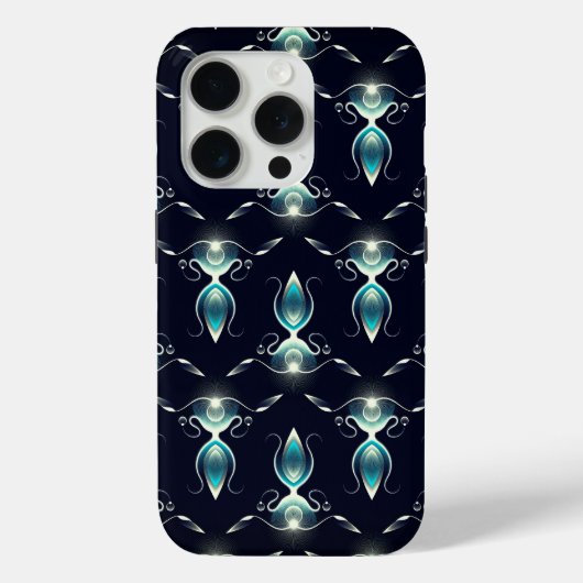 青い宝石の輝く光を纏ったクラシックなルック Case-Mate iPhoneケース (裏面)