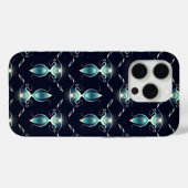 青い宝石の輝く光を纏ったクラシックなルック Case-Mate iPhoneケース (裏面 (横))