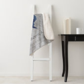 青い宝石を付けた蝶パーソナライズされた類 シェルパブランケット (インサイチュ)