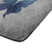 青い宝石を付けた蝶 カッティングボード (角)