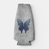 青い宝石を付けた蝶 ボトルクーラー (正面)