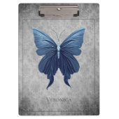 青い宝石を飾ったトンボ クリップボード (正面)