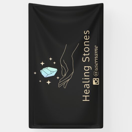 青い宝石エネルギークリスタルヒーラーS\\バナー 横断幕 (縦)