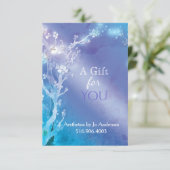 青い宝石樹ビジネスギフト証明書 (スタンド正面)