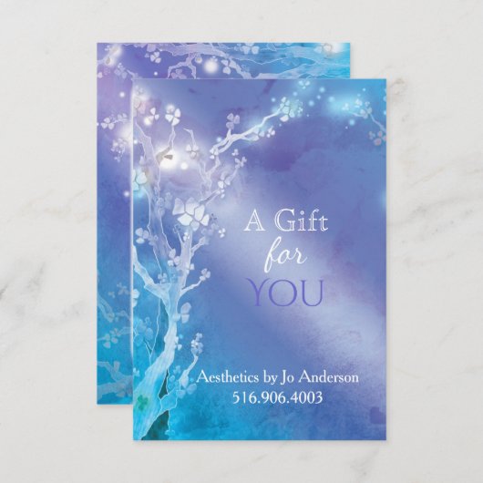 青い宝石樹ビジネスギフト証明書 (正面/裏面)