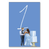 青い宝石結婚のイベント披露宴表の番号 テーブルナンバー (裏面)