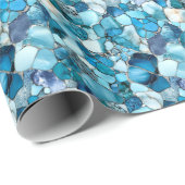 青い宝石 ラッピングペーパー (ロールコーナー)
