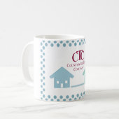 青い家が付いているCTCのマグ コーヒーマグカップ (正面左)