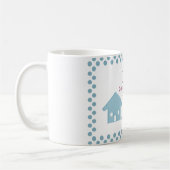 青い家が付いているCTCのマグ コーヒーマグカップ (左)