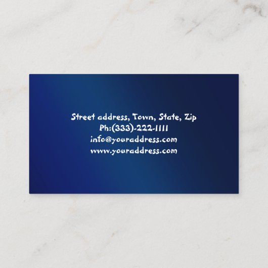 青い家の修理人のサービス業カード 名刺 (裏面)