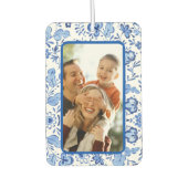 青い家族の両側の同じカスタム写真車 カーエアーフレッシュナー (正面)