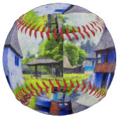 青い家絵画 ソフトボール (裏面)