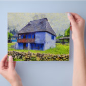 青い家絵画 チラシ (手)