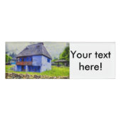 青い家絵画 名札 (正面)