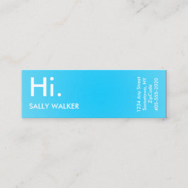 青い専門のモダンな小型名刺 スキニー名刺