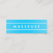 青い専門のモダンな小型名刺 スキニー名刺 (裏面)