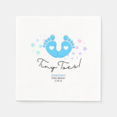 青い小さい足の指 スタンダードカクテルナプキン (正面)