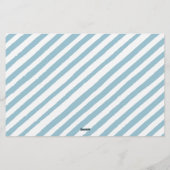 青い小さなカボチャの男の赤ちゃんシャワー予測 便箋 (裏面)