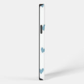 青い小さなハート iPhoneケース (右側面)