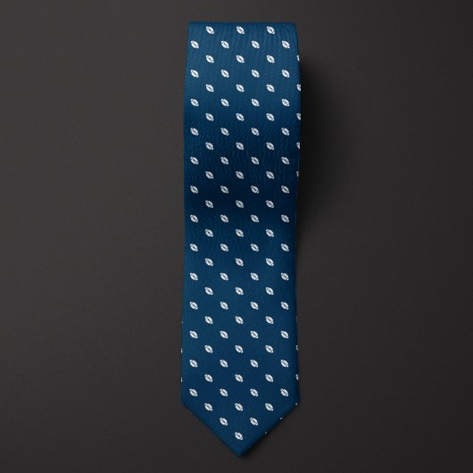 青い小さなフットボール ネクタイ