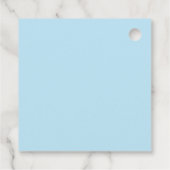 青い小さなブーかわいい幽霊ハロウィーン赤ちゃんシャワー フェイバータグ (裏面)