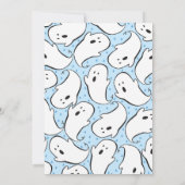 青い小さなブー赤ちゃんシャワー 招待状 (裏面)