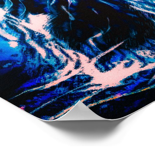 青い小さな犬 ポスター (角)