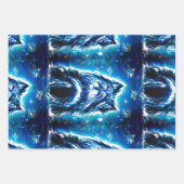 青い小さな犬 ラッピングペーパーシート (正面2)