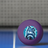 青い小さな犬 卓球ボール (ネット)