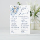 青い小さな王室の王子のシャワー誰が知ってる? 招待状 (スタンド正面)