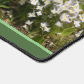 青い小さな花絵画の青パーソナライズされた色 デスクマット (コーナー)