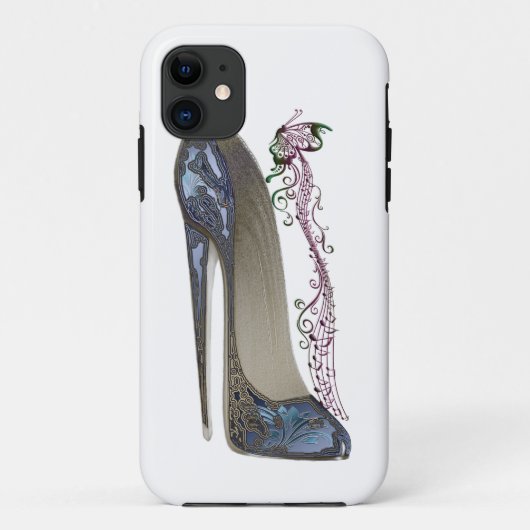 青い小剣の靴の芸術のラプソディ Case-Mate iPhoneケース (裏面)